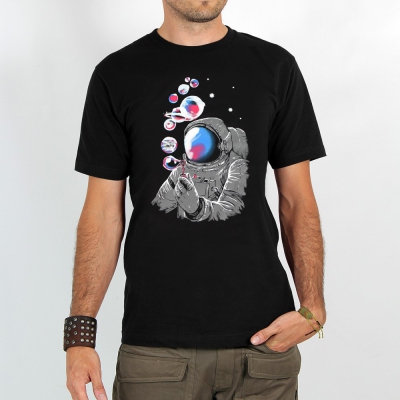 T-shirt  Astronaute Créateur de Planète , Noir