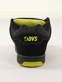 Baskets de skate DVS Enduro 125, Cuir noir et détails jaune