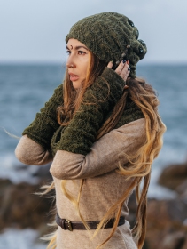 Bonnet doux en crochet noir, chaud et confortable style strega - Yggdrazil  Aslan
