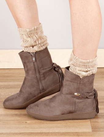 Boots cocooning \ Bun\ , Taupe