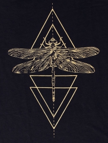 Débardeur \"Geometric Dragonfly\", Noir et or