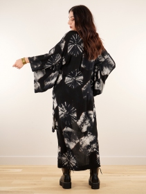 Gilet kimono \ Blosom\ , Noir et beige