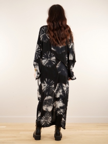 Gilet kimono \ Blosom\ , Noir et beige