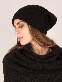 Gros bonnet dread en crochet \"Sükk\", Noir