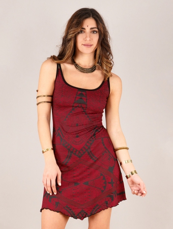 Robe \ Electra Africa\ , Rouge foncé
