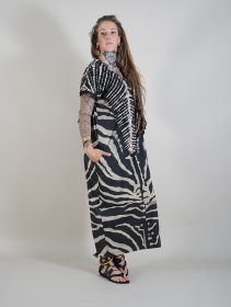 Robe longue \ Gypsy Zebra\ , Noir et beige