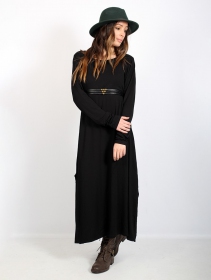 Robe longue \ Wasilah\ , Noir