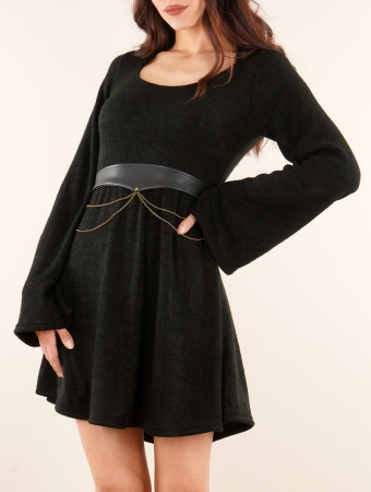 Robe patineuse \ Mse\ , Noir