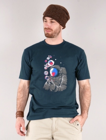 T-shirt \ Astronaute Créateur de Planète\ , Bleu foncé