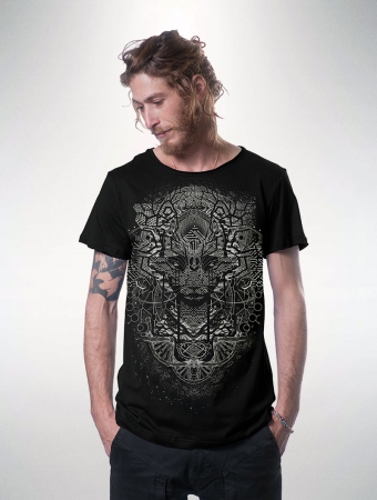 T-shirt \ Digital Nature\ , Noir