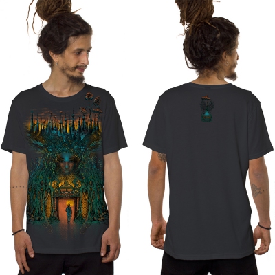 T-shirt \ Inner Forest\ , Gris foncé