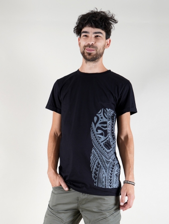 T-shirt \ Tierra Maori\ , Noir