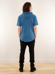 T-shirt à capuche \ Aldaron\ , Bleu pétrole