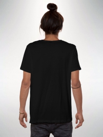T-shirt à patch imprimé \ Together Effect\ , Noir
