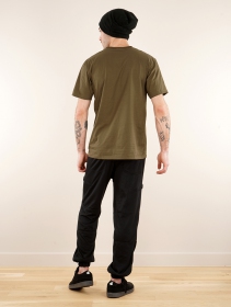 T-shirt manches courtes imprimé \ Star wars robot pet\ , Vert kaki clair