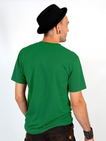T-shirt manches courtes imprimé \ Tree crow\ , Vert
