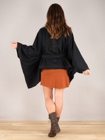 Veste longue kimono \ Melian Zohraa\ , Noir